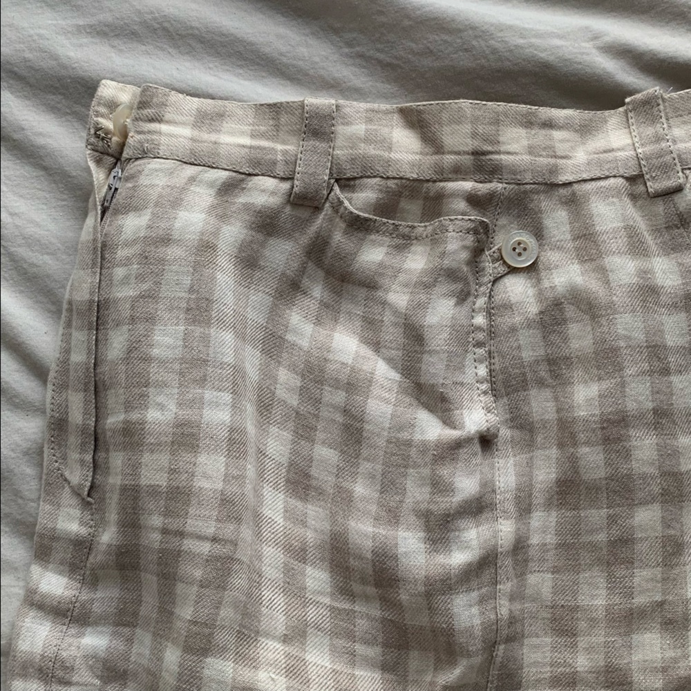 Vintage Linen Plaid skirt - Picture 6 of 7